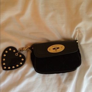 Black velvet cross-body